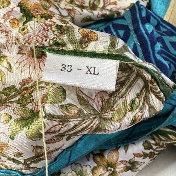 Women Wrap Skirt One Size XL Multicolor Green Layered Made in India 5-40 - Picture 9 of 10